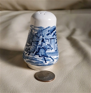 White and blue Liberty Blue porcelain pepper shaker table setting accessory Historical scenery