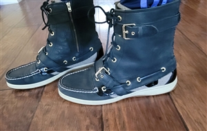 sperry top-sider women's size 11 boots black leather 2011
