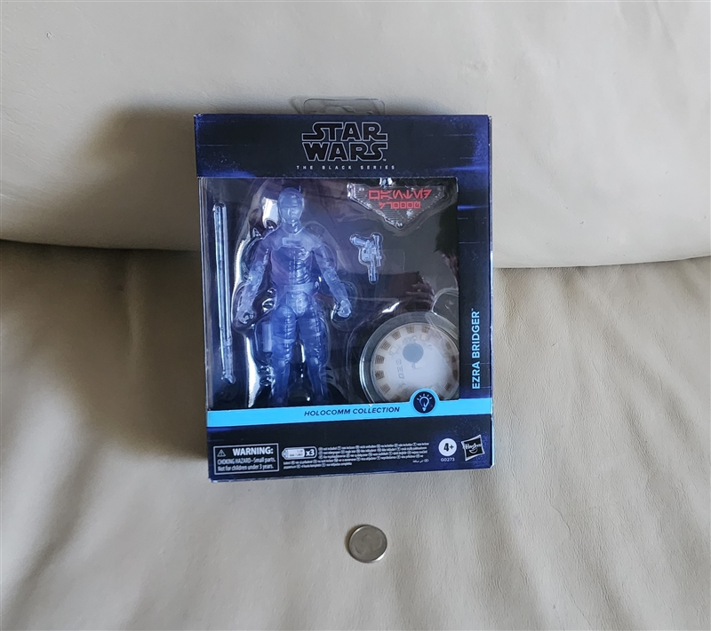 Star Wars The Black Series 2024 Ezra Bridger Holocomm Collection 6 inch figure with light up bounty puck display NOS