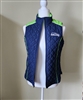 NFL Seattle Seahawks women's quilted vest size Small showing front logo and back team name