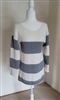 Rue21 white and gray striped sweater women wear