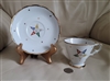 Order of Eastern Star OES Masonic vintage hand painted porcelain teacup and saucer set with gold stars made in Japan 1950s