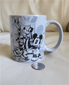 Sketchy Mickey Group Disney porcelain mug collectible elegant daily use item kitchen accessories