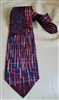 antani collezioni necktie italy handmade 100% silk geometric tie burgundy blue fashion accessory collectible mens