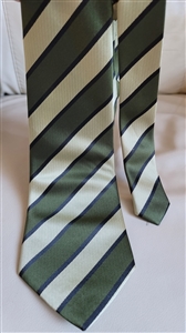 giorgio armani green silk tie striped 1995 mens style accessories italy handmade