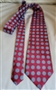 giorgio armani men's handmade silk tie silver polka dot red 1996