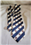 Vintage 1990s Rene Chagal mens silk tie with diagonal stripes and medallion accents