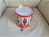 Vintage Nutcracker lidded tin storage box 5-5/8" tall holiday storage, gift, decorative display.