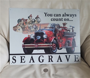 Vintage Fire Department Savage advertising tin elegant home decor for indoor and outdoor display