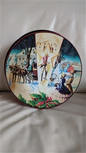 Western Christmas tin from Deluxe Fruitcake box