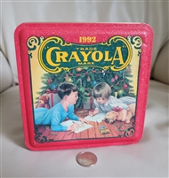 Colorful Holiday wishes 1992 Crayola tin box
