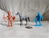 Wild West colorful cowboy Native American and horse toys standing figure