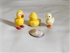 Three miniature yellow ducks vintage gifts and home decor