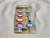 Vintage Monkey shaped colorful key covers markings 2006