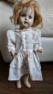 Composition doll with sleepy eyes 18 inch tall