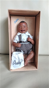 preowned 1999 Daddys Babies Gabe miniature doll toy Karen Germany