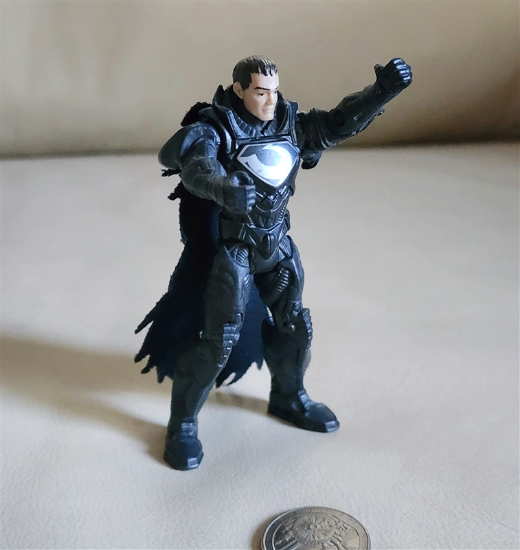 Preowned vintage Mattel Superman Man of Steel Shadow Assault General Zod action figure