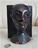 preowned vintage hand carved african woman bust tribal art
