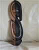 African two tone wood carving Deity spiritual art brown color shades
