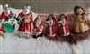 Collectible Christmas ornaments Santas and Angel multicolor in various materials