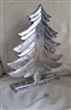 Silver tone shimmering Christmas tree home display great home decor for any room
