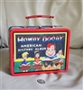 Vintage 1998 Howdy Doody tin lunch box featuring American History Album graphics with preowned wear