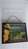 Preowned decorative glass wall sign featuring Splendid Brand citrus advertisement