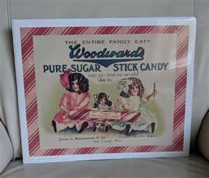 1990s Woodward's Pure Sugar Stick Candy collectible advertising print home decor by Gallery Graphics
