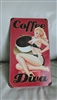 Colorful metal sign Pinup Coffee Diva wall decor sign home display