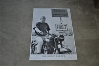1996 licensed Dynasty England movie art poster featuring Steve McQueen in The Great Escape