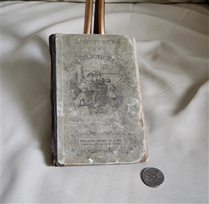 Antique 1863 McGuffey First Eclectic Reader Civil War era hardcover schoolbook learning reader with illustrations