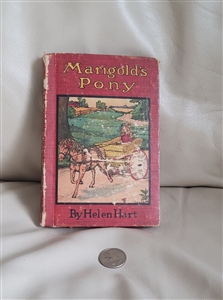 Whitman 1934 Marigolds Pony Helen Hart vintage hardcover kids book with blank page misprint