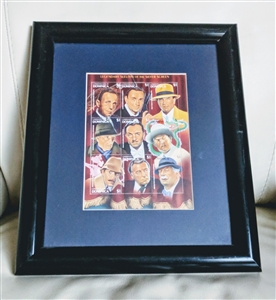 Legendary Sleuths of the Silver screen post stamps sheet of 9 framed in colorful display
