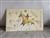 Original Terrance Guardipee mixed media ledger drawing on antique paper depicting a Blackfeet warrior counting coup on a yellow war horse