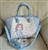 LOUNGEFLY Disney Beauty and the Beast satchel in multicolor baby blue and graphics design