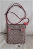 Coach Rowan Mini File Bag in signature coated canvas with smooth leather trim unused nos