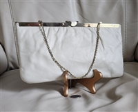 HL USA off white evening clutch large elegant design