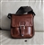 2011 Fossil SML3889 brown leather messenger crossbody bag featuring front flap buckle closure, durable canvas shoulder strap, and exterior zip pocket