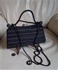 Kate Landry purse clutch beaded accent pleated fabric 2005