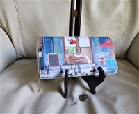 Beautiful Shui Mi Ma wallet Cafe De Paris Shabby Chic Leisure lunch print