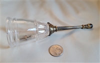 Depression glass bell with brass Cross heart decor call bell dinner bell home accessories