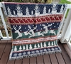 Cotton Christmas Cheers fringed blanket 61 inch