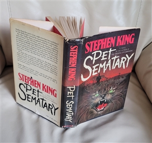 Vintage 1983 Stephen King Pet Sematary first edition hardcover book with original dust jacket