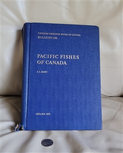 1973 Pacific Fishes of Canada reference book by J L Hart Fisheries Research Board Bulletin 180 marine science