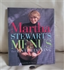 Vintage 1994 Martha Stewart Menus for Entertaining hardcover cookbook with dust jacket for grandma chic decor