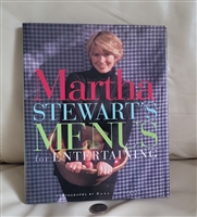 Vintage 1994 Martha Stewart Menus for Entertaining hardcover cookbook with dust jacket for grandma chic decor