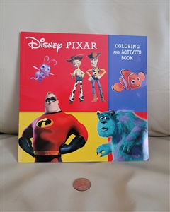 New old stock vintage 2006 Disney Pixar heroes coloring and activity book featuring colorful characters on the front cover