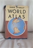 Hardcover book 1942 Rand McNally World Atlas gift illustrated book