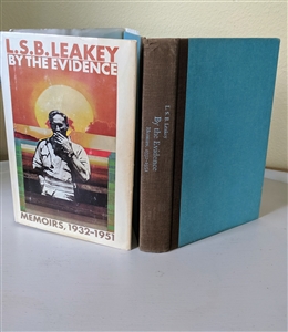Vintage 1974 LSB Leakey By the Evidence memoir first edition anthropology book