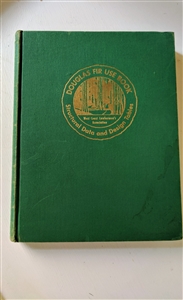 preowned vintage technical manual reference book Douglas Fir Use Book 1958 structural data green cloth gold gilt emblem front cover